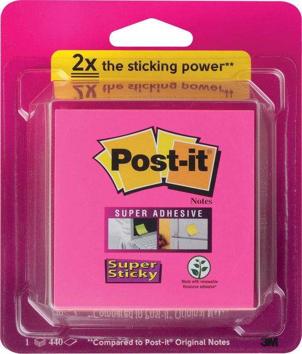 Post - it Super Sticky Notes kubus, 440 vel, ft 76 x 76 mm, geassorteerde regenboogkleuren - OfficeTown