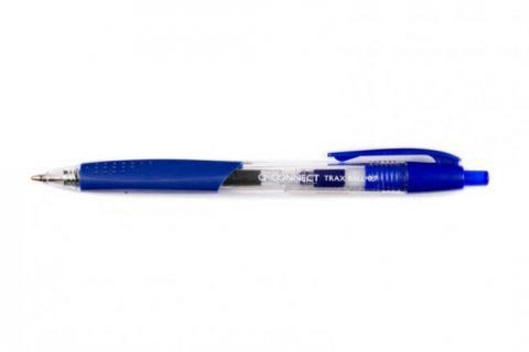 Q - CONNECT balpen, met grip, medium punt, blauw - OfficeTown