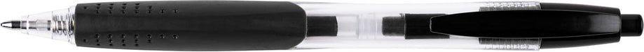 Q - CONNECT balpen met grip, medium punt, zwart met rubberen grip en clip - OfficeTown