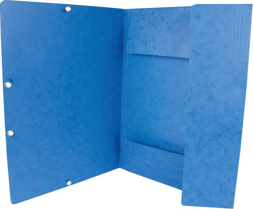 Q - CONNECT elastomap, A4, 3 kleppen en elastieken, karton, blauw - OfficeTown