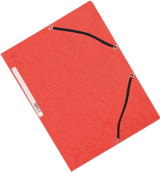 Q - CONNECT Elastomap A4, 3 Kleppen en Elastieken, Rood - OfficeTown