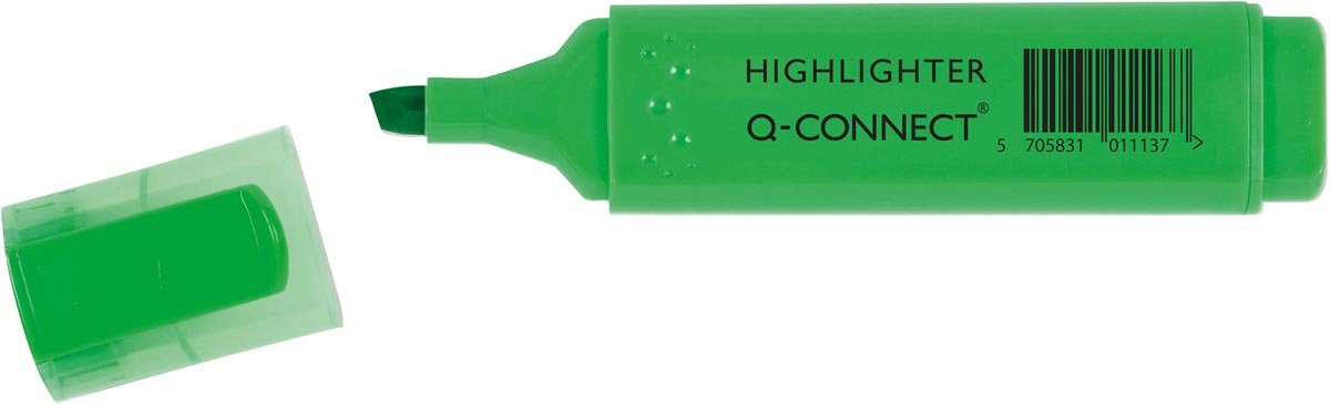 Q - CONNECT fluoriserende markeerstift, groen - OfficeTown