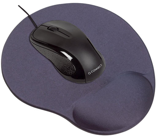 Q - CONNECT gel muismat met polssteun, donkergrijs - OfficeTown