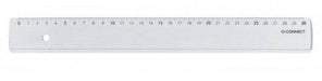 Q - CONNECT liniaal, plastic, in hoesje, 30 cm - OfficeTown