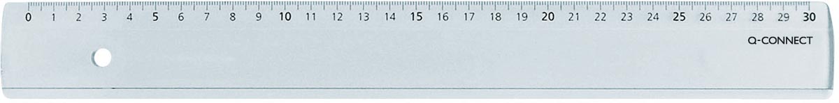 Q - CONNECT liniaal, plastic, in hoesje, 30 cm - OfficeTown
