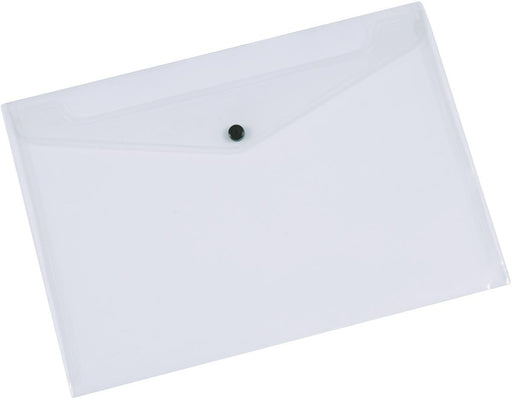 Q - CONNECT map voor documenten, A5, doorzichtig PP, met drukknopsluiting - OfficeTown