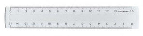 Q - CONNECT meetlat, transparant polystereen, 15 cm - OfficeTown