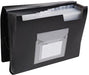 Q - CONNECT ordnermap, A4, PP, 13 compartimenten, elastische sluiting, zwart - OfficeTown
