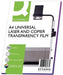 Q - CONNECT overhead transparanten voor laserprinter, A4 - formaat, 100 vellen per pakje - OfficeTown
