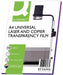 Q - CONNECT overhead transparanten voor laserprinter, A4 - formaat, 100 vellen per pakje - OfficeTown