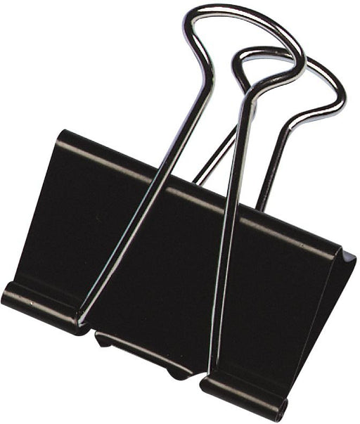 Q - CONNECT paperclip met zwenkbare klem, zwart, 24 mm, doosje met 10 stuks - OfficeTown