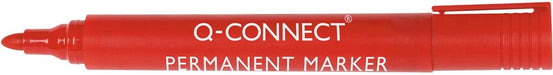 Q - CONNECT permanente marker, 2 - 3 mm, ronde punt, rood - OfficeTown