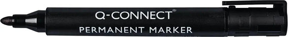 Q - CONNECT permanente marker, 2 - 3 mm, ronde punt, zwart - OfficeTown
