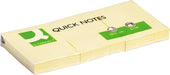 Q - CONNECT Quick Notes, ft 38 x 51 mm, 100 vel, pak van 3 stuks, geel - OfficeTown