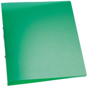 Q - CONNECT Ringband, PP, 2 ringen, 25 mm, Transparant Groen - OfficeTown