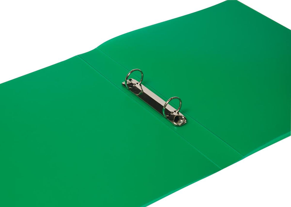 Q - CONNECT Ringband, PP, 2 ringen, 25 mm, Transparant Groen - OfficeTown
