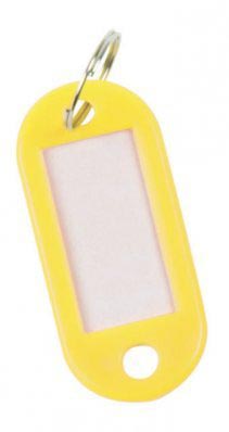 Q - CONNECT sleutelhanger, pak van 10 stuks, geel - OfficeTown