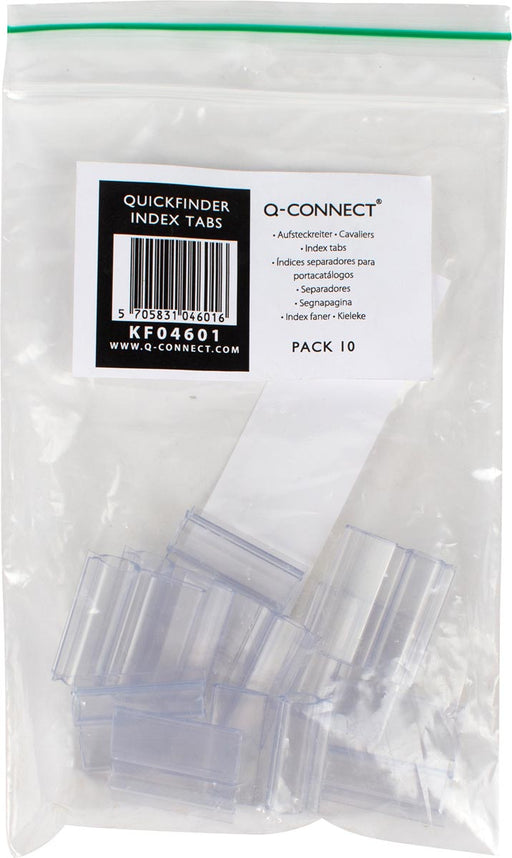 Q - CONNECT tabbladen voor displaysysteem 25 mm, assorti 10 stuks - OfficeTown