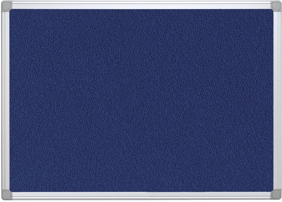 Q - CONNECT viltbord met aluminium frame 60 x 45 cm blauw - OfficeTown