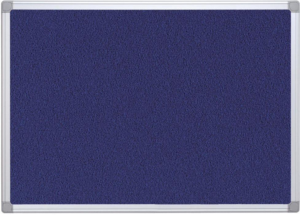 Q - CONNECT vilten bord met aluminium frame 90 x 60 cm blauw - OfficeTown