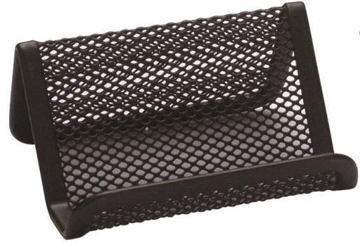 Q - CONNECT visitekaartenhouder van zwart metalen gaas 11 x 7,5 x 5 cm - OfficeTown
