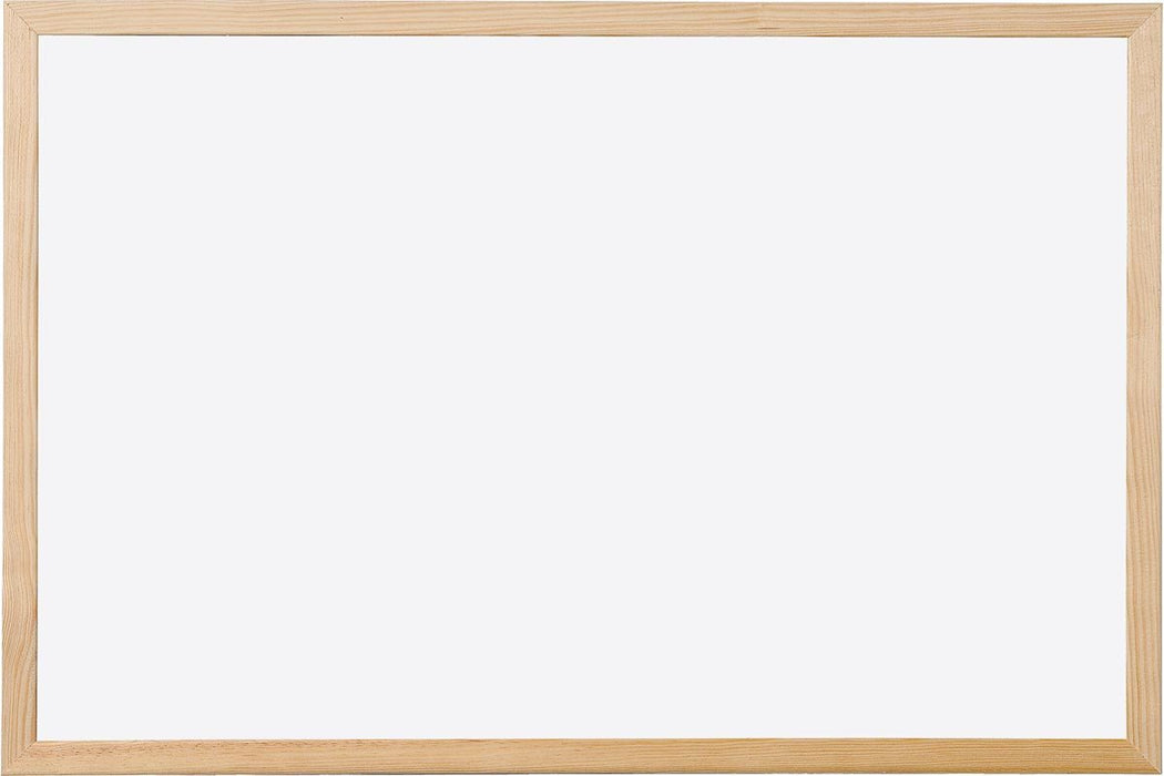 Q - CONNECT whiteboard, met houten frame, melamine, 90 x 120 cm - OfficeTown