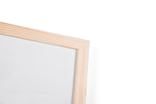 Q - CONNECT whiteboard, met houten frame, melamine, 90 x 120 cm - OfficeTown