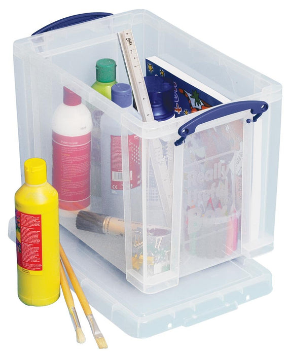 Really Useful Box Box opbergdoos 19 liter hangmappenkoffer, transparant - OfficeTown