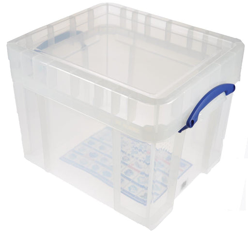 Really Useful Box Box opbergdoos 35 liter XL, transparant, voor het opbergen van medium LP's 6 stuks - OfficeTown