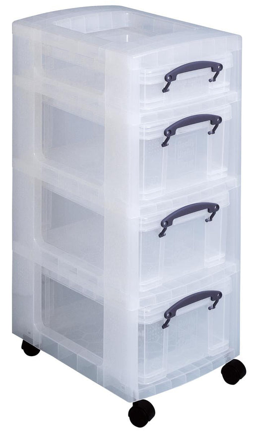 Really Useful Box Box trolley met 4 opbergdozen - OfficeTown