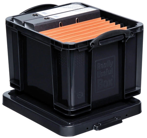 Really Useful Box Doos Opbergdoos 35 liter, Gerecycled, Zwart 6 stuks - OfficeTown