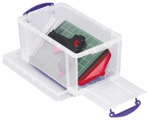 Really Useful Box doos opbergdoos 8 liter met frontale opening, transparant - OfficeTown