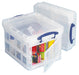 Really Useful Box opbergbox 35 liter opvouwbaar, doorzichtig - OfficeTown