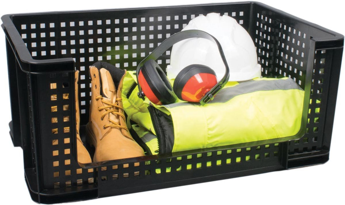 Really Useful Box Opbergbox 64 liter, Zwart - OfficeTown