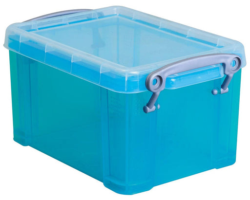 Really Useful Box opbergdoos 1,6 liter, doorzichtig hemelsblauw - OfficeTown
