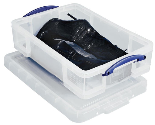 Really Useful Box opbergdoos 24,5 liter, transparant - OfficeTown