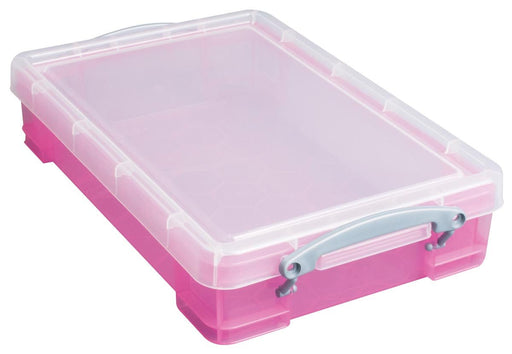 Really Useful Box opbergdoos 4 liter, transparant roze - OfficeTown
