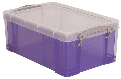 Really Useful Box opbergdoos 9 liter, transparant paars - OfficeTown