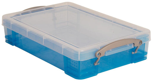 Really Useful Box opbergdoos van 4 liter, transparant blauw - OfficeTown