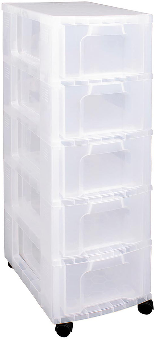 Really Useful Box opbergkast 5 x 12 l, doorzichtig - OfficeTown
