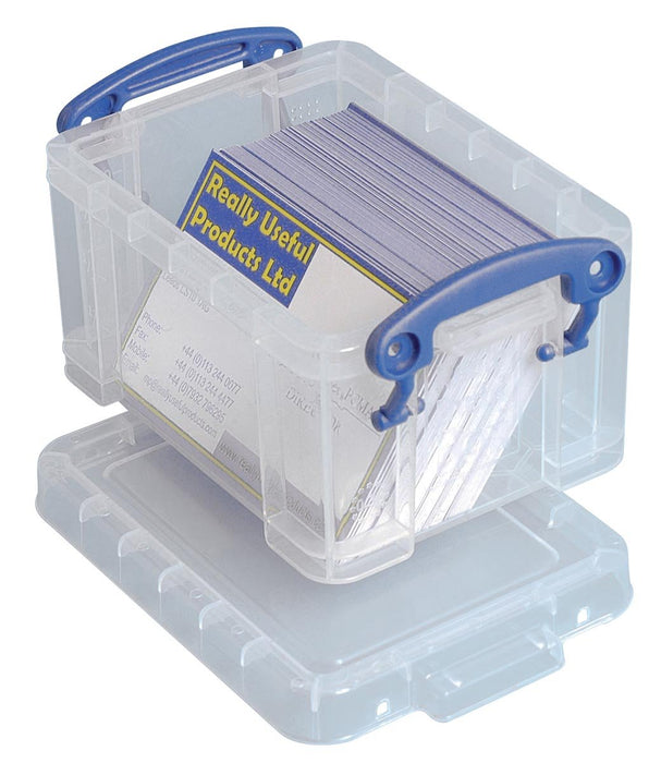 Really Useful Box visitekaarthouder 0,3 liter, transparant - OfficeTown