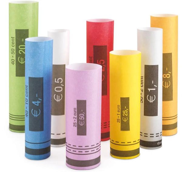 Safescan euro muntrollen set - 8 stuks