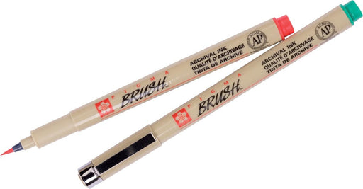 Sakura penseelpen Pigma Brush, set van 9 stuks, in diverse kleuren - OfficeTown