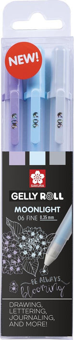 Sakura roller Gelly Roll Moonlight, etui van 3 stuks Calm 6 stuks - OfficeTown
