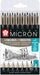 Sakura tekenstift Pigma Micron set van 7+1, zwart - OfficeTown