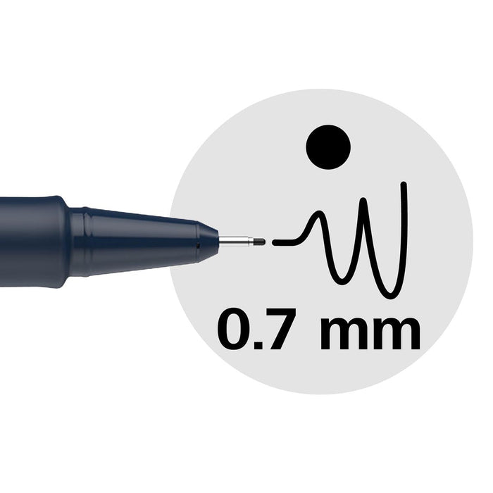 Schneider fineliner Pictus, etui met 3 stuks, zwarte houder van gerecycled plastic - OfficeTown