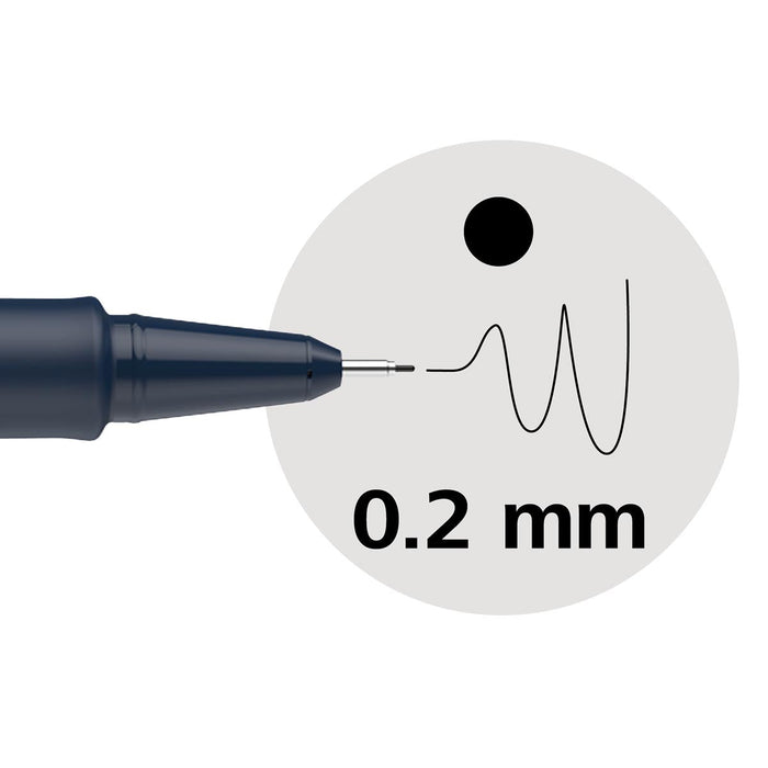 Schneider fineliner Pictus, etui van 8 stuks, zwart - OfficeTown