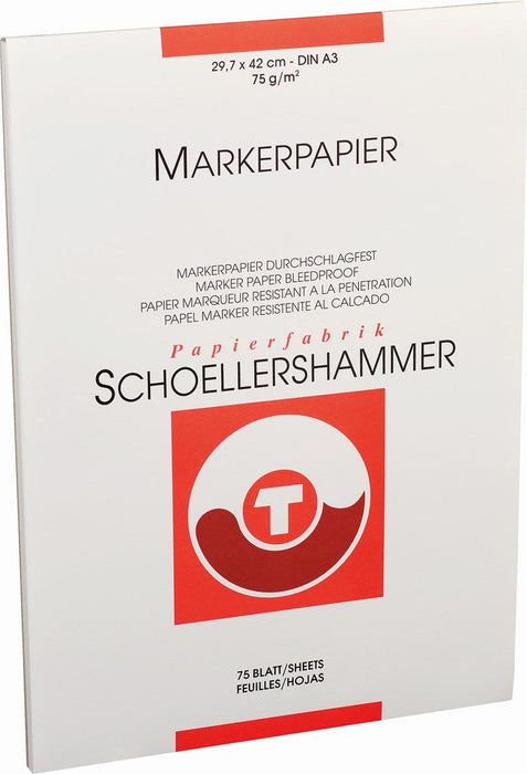 Schoellershammer markerpapier, A3, 75 g/m², blok van 75 vel - OfficeTown