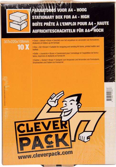 Slim verpakkingsdoosje A4, formaat 307 x 220 x 108 mm, pak van 10 stuks - OfficeTown
