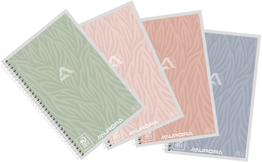 Spiraal gebonden schrift in A6 - formaat, 120 pagina's, blanco, 10 stuks - OfficeTown